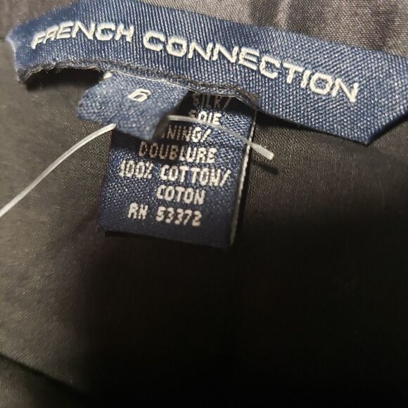 FRENCH CONNECTION women's 6 black embellished silk skirt - Picture 5 of 6